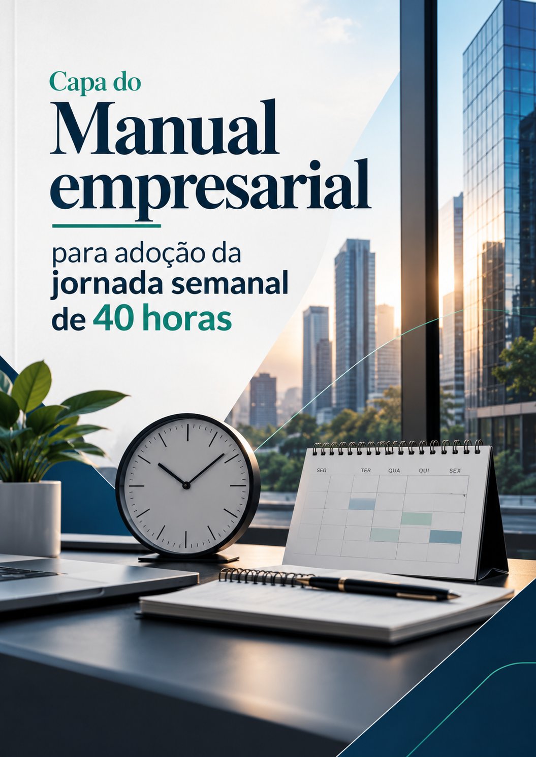 Capa do Manual empresarial para adoção da jornada semanal de 40 horas